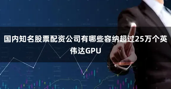 国内知名股票配资公司有哪些容纳超过25万个英伟达GPU